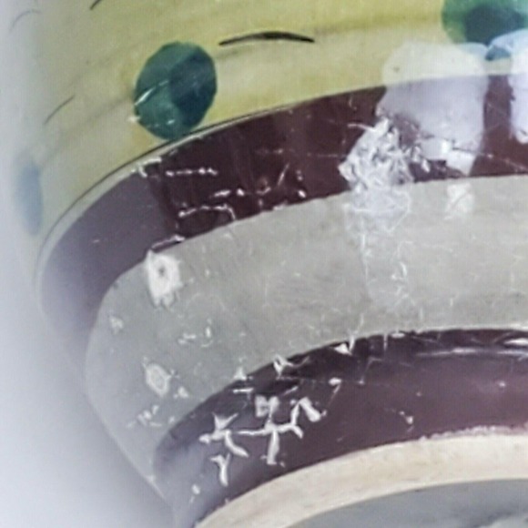 VTG Mexican Pottery Vase 6" Handmade Small Gray Bird Flowers Mexico Mid Century - Picture 6 of 7